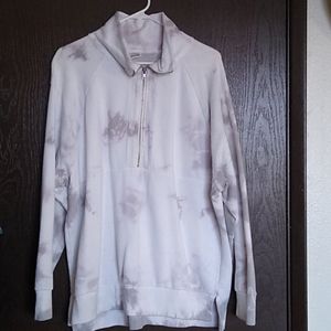 PINK tie dye over sized quarter zip